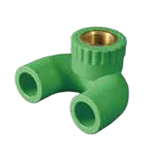 PPR wall-plate elbow with brass insert